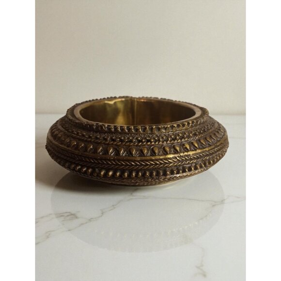 Antique African Omani Bronze Anklet Ashtray Decorative Dish - Picture 4 of 11